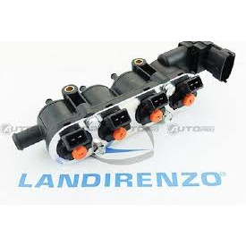 New Landi LPG Rail Kit - Orange Cap - Bosch Connection - 12-Hole with Pressure Sensor