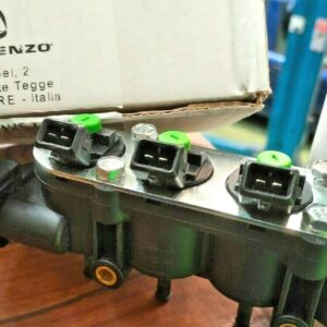 New Original Landi Renzo LPG Injector Rail Kit - 4 Green Cap Injectors with Sensor